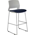 Lorell Lorell® Stacking Stools - White/Blue - Artic Series - Set of 2 LLR42952